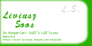 liviusz soos business card